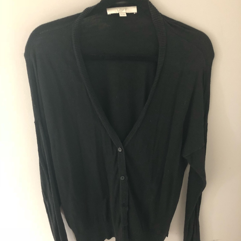 Ann Taylor LOFT Cardigan - Black (XL)